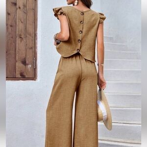 Flowy Matching Pantsuit Set XL